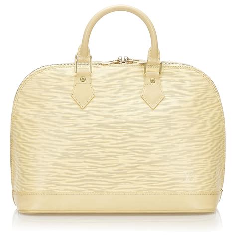 louis vuitton alma epi yellow.